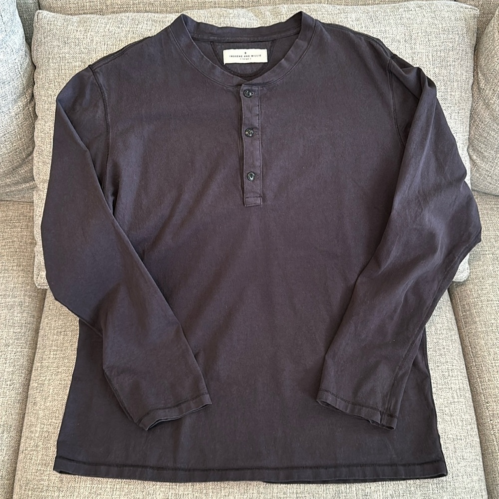 Imogene and Willie Long Sleeve Knit Henley - Men’s Large